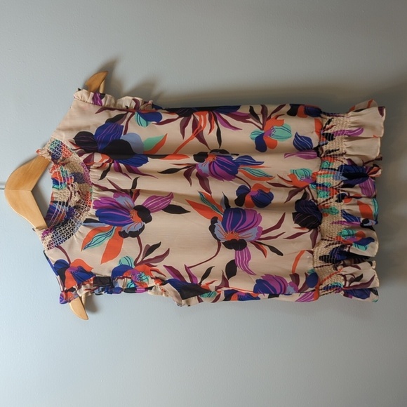 J. Crew Blouse Sleeveless Women Size 10T Floral Ruffle Collar New - Picture 4 of 9